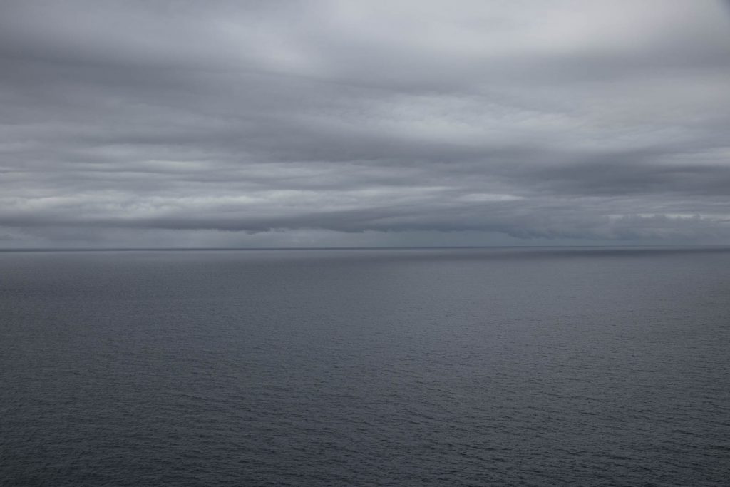 The Tasman Sea under leaden sky