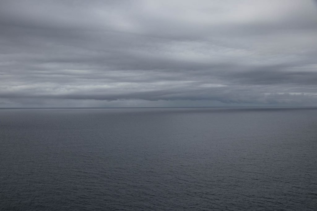 The Tasman Sea under leaden sky